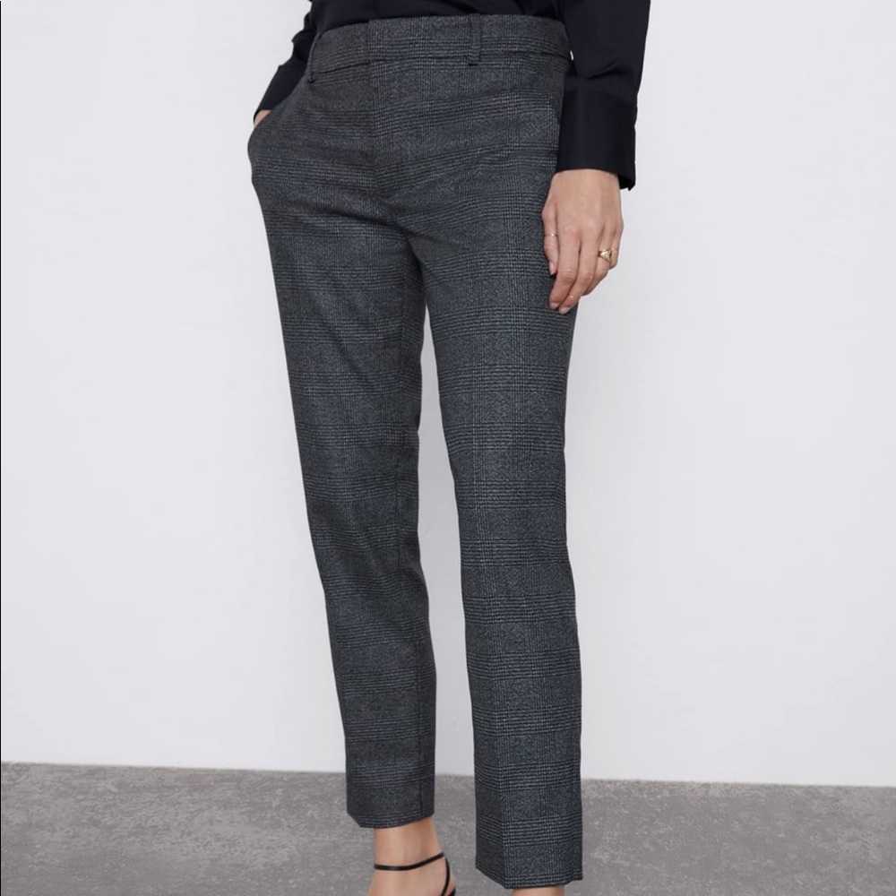 BNWT! ZARA plaid chino pants for women